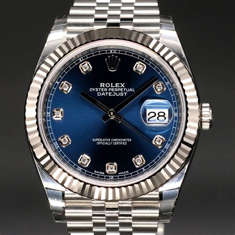 rolex datejust blue dial|Rolex Datejust blue for sale.